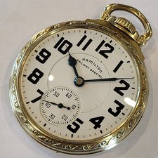 J98 MINTY 1948 HAMILTION 992B ELINVAR 21j RAILROAD WATCH MODEL 11 CASE RUNS A+!