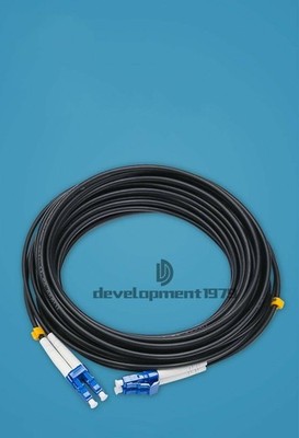 Black Armored Fiber Cable LC-LC UPC SM 9/125 Duplex Fiber Optic Patch Cord 3M #v