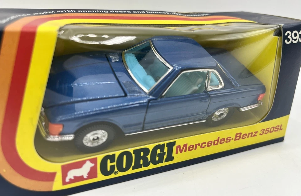 MERCEDES-BENZ 300SL bleu métallisé - CORGI 393 - 1973 - Neuf - Photo 2/4