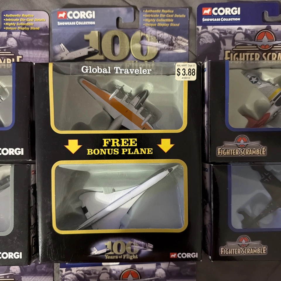 Corgi Fighter Scramble Diecast Plane With Display Stand Lot Of 8 Planes New - Image 2 of 4