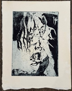 Horst Janssen "untitled" etching 2000 from the estate 1982