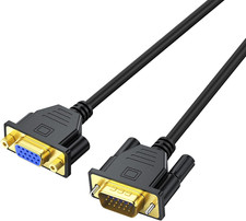 VGA Extension Cable, VGA Cable Male to Female 6 Feet 15 Pin , SVGA Male