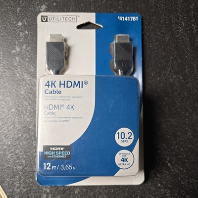 4K HDMI high speed with Ethernet Cable 12ft 10.2 GBPS Optimized For 4K Ultra HD