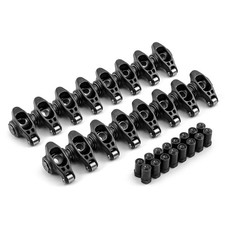 Chevy Sbc 350 1.6 Ratio 716 Ultra Black Chromoly Roller Rocker Arms Set