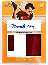 2020 LEAF PERFECT GAME NOAH MILLER AUTO PATCH #/10 LOS ANGELES DODGERS RC