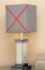 31 in. Grey Glass Table Lamp