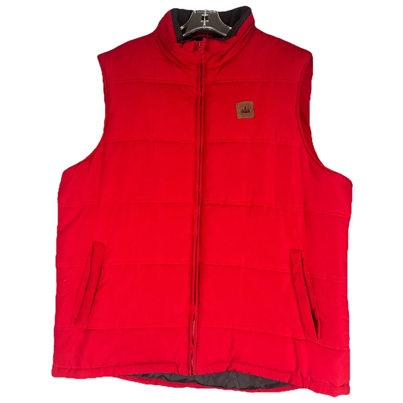 Field & Stream Original Outfitter Men’s Zip Up Quilted Puffer Vest Red Size XL