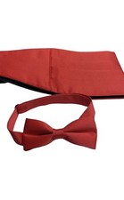 Cummerbund Red And Tie Mens Groom Tuxedo Pleated Adjustable Wedding Formal