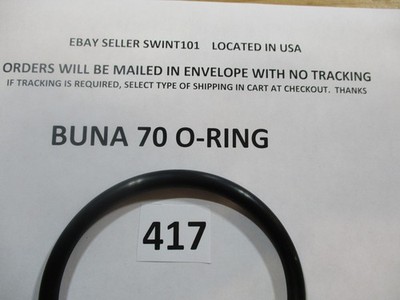 417 O-ring 3-1/2'' ID x 4'' OD x 1/4'' thick.  Buna-70.  Quan 1.