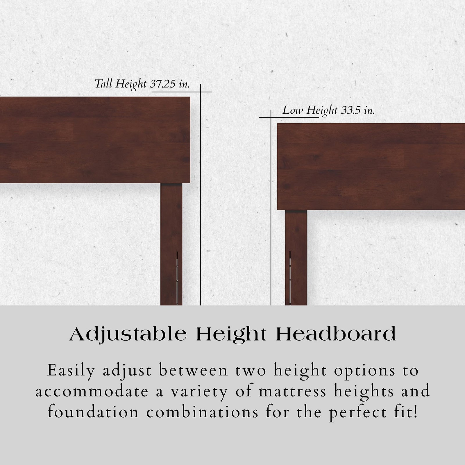 Bowery Hill Wood Queen Bed with Footboard/Trundle in Walnut