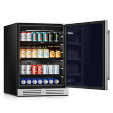 Yeego 24" Outdoor Beverage Refrigerator 160 Cans Beverage Cooler Beer Soda Wine