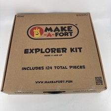 Make-A-Fort Explorer Kit Building Toy Set 124 Pieces Foam Cardboard Ages 4 