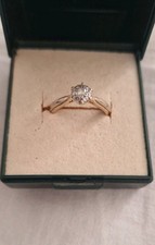 9ct Gold Diamond Cluster Ring. 0.20 Diamond as Halmarked. Never Worn.