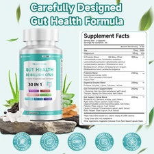 Gut Health Capsule Supplement, Supports Microbiome, Leaky Gut, and Digestion,...
