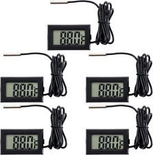5 Pieces of Digital LCD Thermometers, Temperature Digital LCD Refrigerator