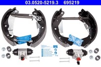 Bremsbackensatz ATE 03.0520-5219.3 FüR Vauxhall Opel
