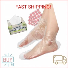 200Pcs Plastic Foot Covers Disposable Socks Foot Gloves - Paraffin Baths Foot Mo