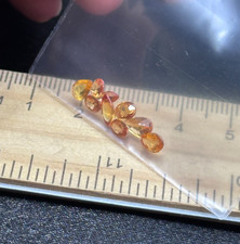 Beautiful Faceted Unknown Orange Gemstones in Baggie- Vintage Estate Find