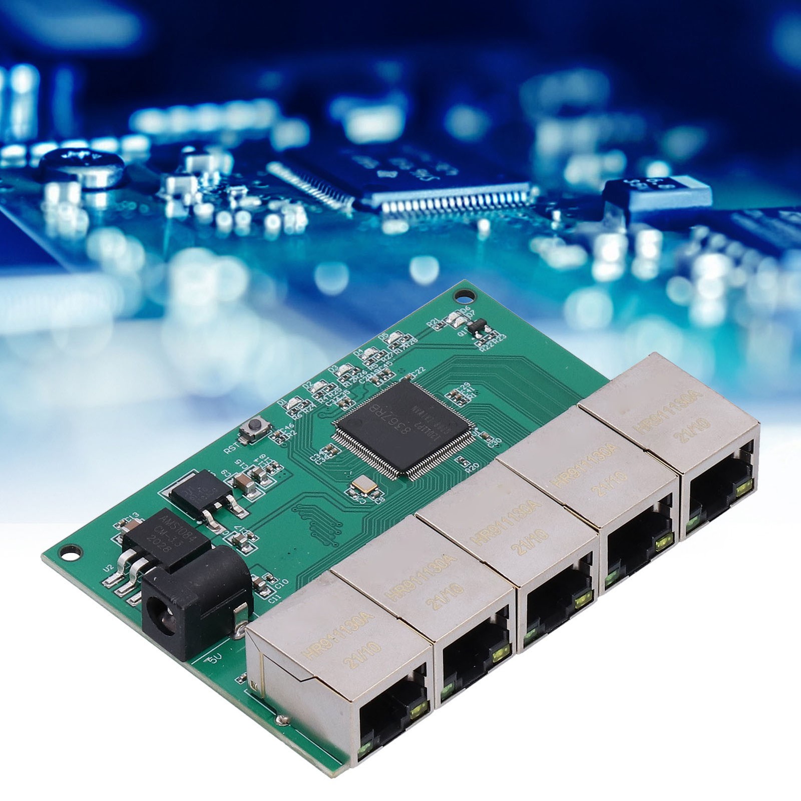 // 5 Port Gigabit Ethernet Switch Module For Industrial Automation