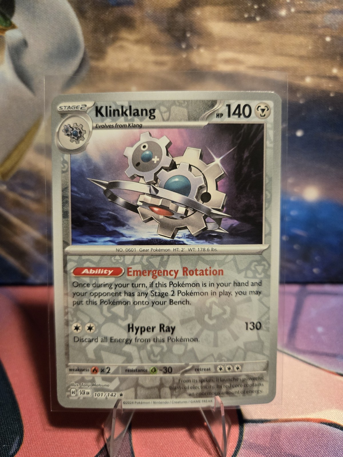 Klinklang 101/142 - Reverse Holo Rare - Stellar Crown - NM