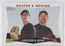 2009 Topps Heritage Master & Mentor ( ) Tim Lincecum Bruce Bochy #7 4l8