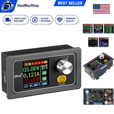 Compact 5A DC Adjustable Voltage Regulator with Digital Readout for DIY Labs
