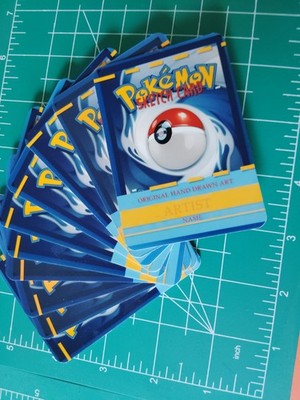 10 Pokemon 2.5x3.5 Blank Sketch Card For Art