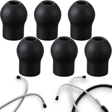 6pcs Stethoscope Ear Tips Replacement, Black Stethoscope Ear Pieces