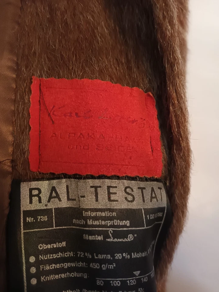 Karl Lorenz Mantel, Lama Haar , Seide, Vintage Nr.736  - Bild 3 von 4