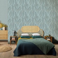 Vliestapete Tropisch PalmbläTter Dschungel Floral GrüN Grau 10391-35 (4,25€/1Qm)