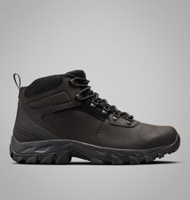 Columbia Men  s Newton Ridge  Plus II Waterproof Hiking Boot - Wide, Black, Black
