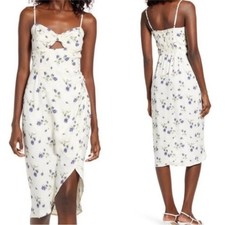 Reformation Aero Floral Crepe Dress Sz 4 Nightingale