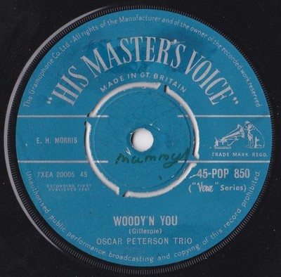 The Oscar Peterson Trio - Woody'N You/Liza (7'')
