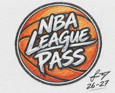 Premium NBA League Pass 2026 - 2027 Poster - Hand drawn