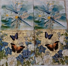 4 Individual Cocktail Napkins