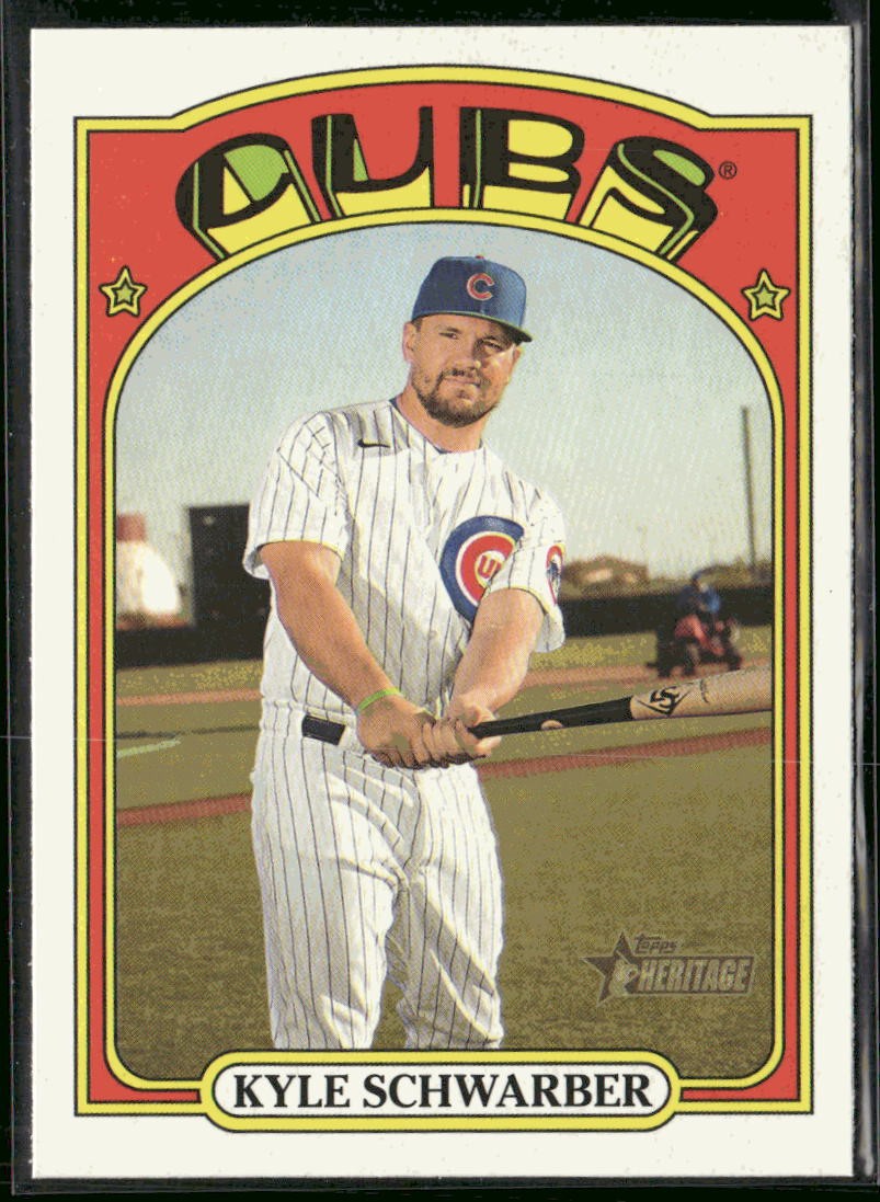2021 Topps Heritage Kyle Schwarber #139 Chicago Cubs