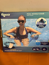 Aqua Pool Noodle Chair Cool Weave Fabric Covered Pool Float 30in/76cm