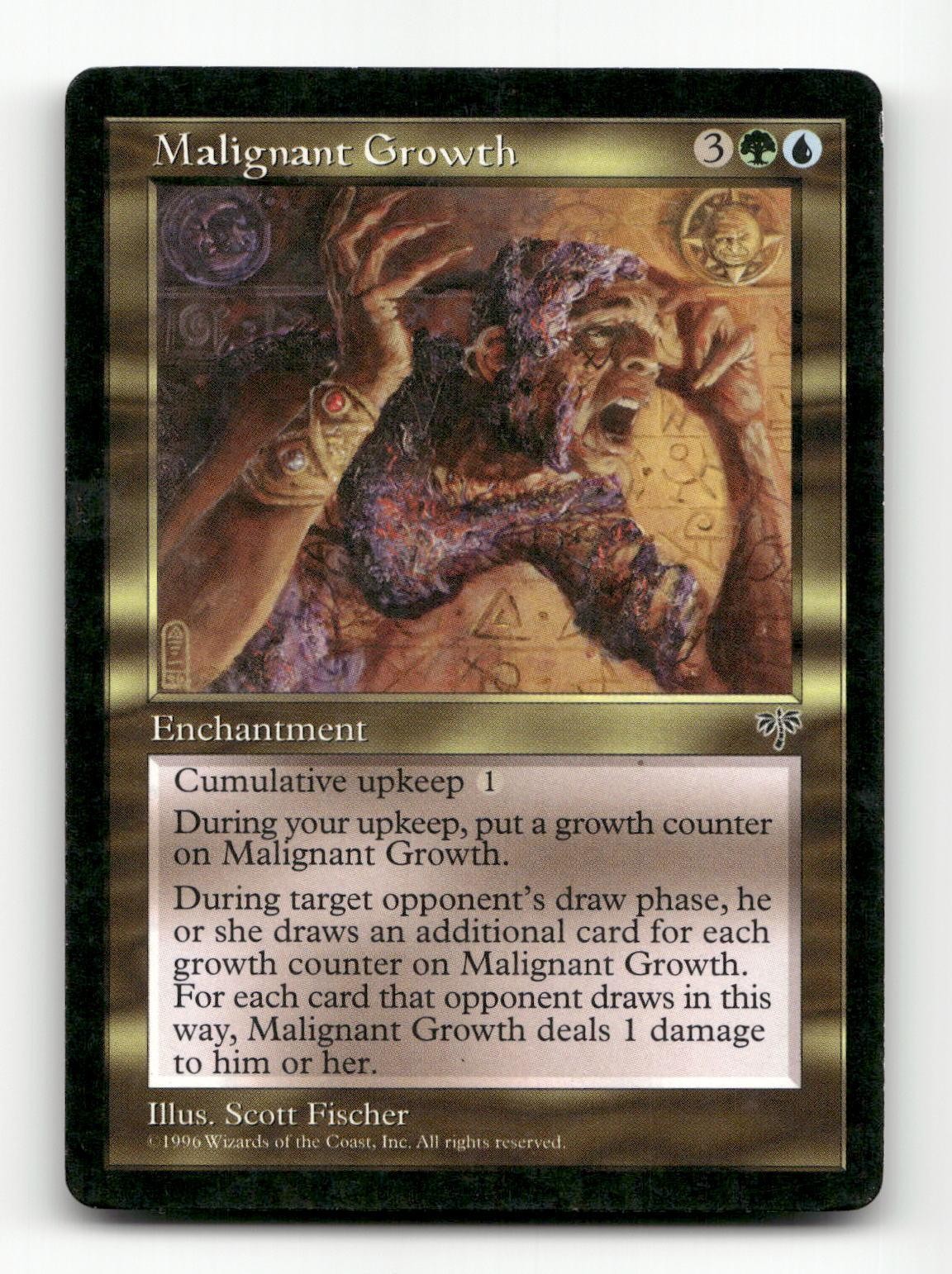 Malignant Growth Rare Mirage Magic: The Gathering Moderately Played