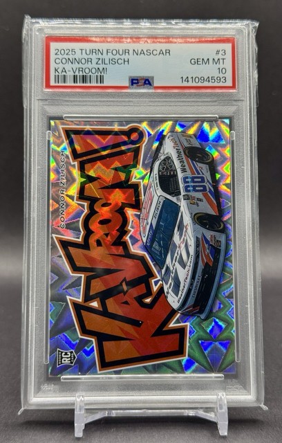 2025 Panini Turn Four NASCAR Connor Zilisch KA-VROOM SSP RC Case Hit PSA 10 Gem