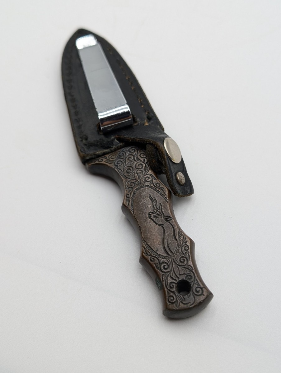 激レアG-RAP FATAL FRESH CURRENCY VTG 1978 Rare Valor 473 Miami USA Fixed Blade Knife Stag/Deer