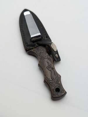 VTG 1978 Rare Valor 473 Miami USA Fixed Blade Knife Stag/Deer