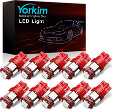 194 Led Bulbs Red Super Bright New 5th Generationt10 168 Led Bulb For Car Inter