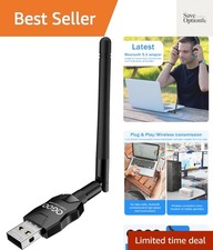 USB Bluetooth Adapter 5.3 for Desktop PC, Real Plug Play Long Range Class 1...
