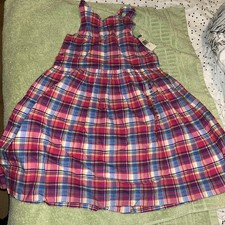 NWT Polo Ralph Lauren Little Girls Lined Plaid Summer Dress Size 6x