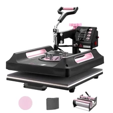 Heat Press Machine 15x15 in 30oz Tumbler Press T-Shirts Black