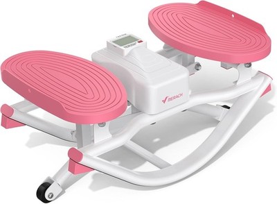 Merach Rocking Steppers for Exercise at Home, 3D Motion Stair Stepper w/ Bands