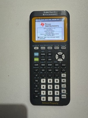 Texas Instruments TI-84 Plus CE Graphing Calculator School Property Yellow