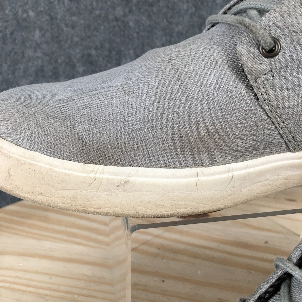 Olukai Nana Hele Wai’apo Men\'s Casual Gray Canvas Lace-Up Boots Shoes Size 14 Olukai Boots Mens 10 Nana Hele Wai main image 3