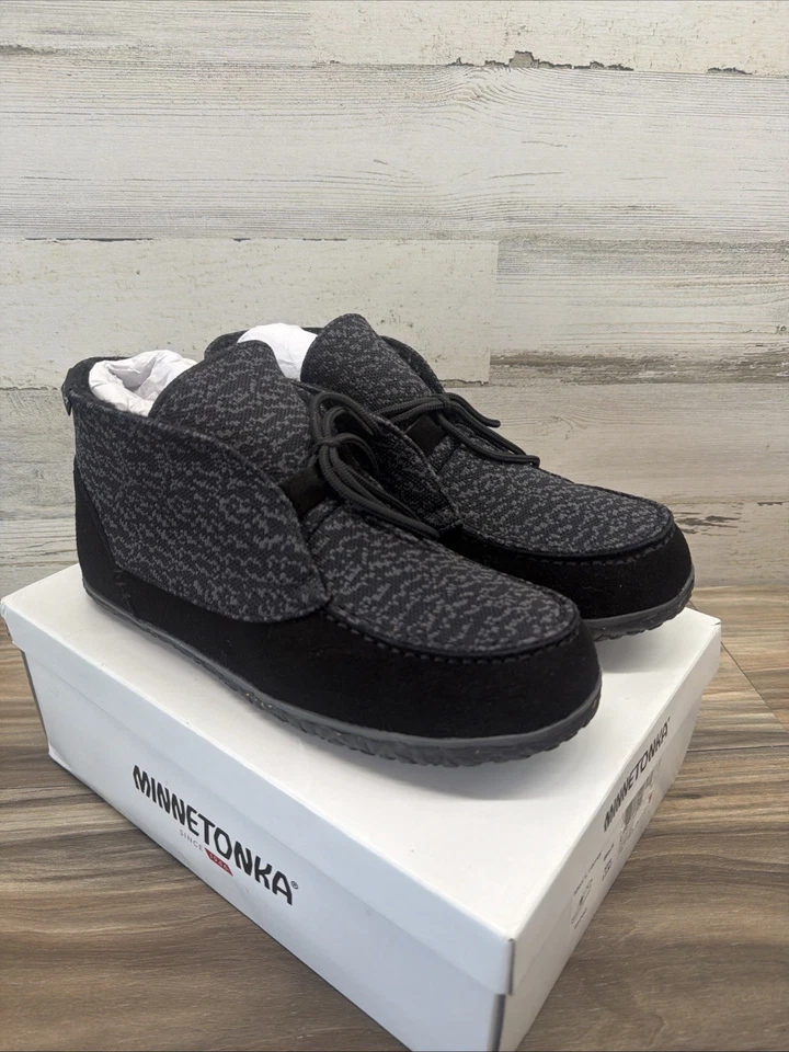 Minnetonka Men's Torrey Suede Chukka Boots Black Size 11M 41060 New In Box - Image 1 of 4