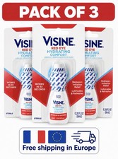 Visine Red Eye Hydrating Comfort – Pack of 3 Relieves clear eyes in 30 sec